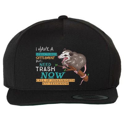 Funny Possum 877 Trashnow Wool Snapback Cap