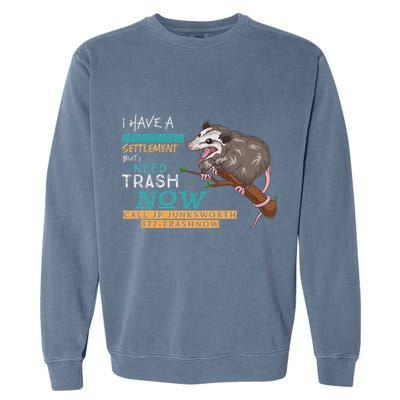 Funny Possum 877 Trashnow Garment-Dyed Sweatshirt