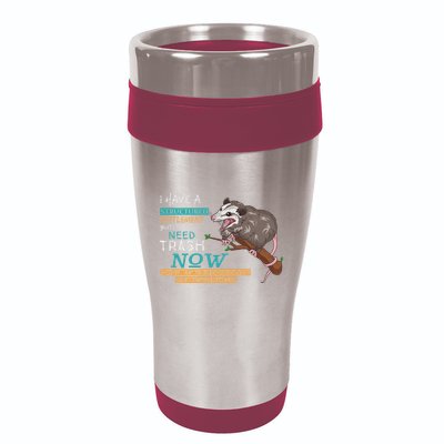 Funny Possum 877 Trashnow 16oz Travel Tumbler