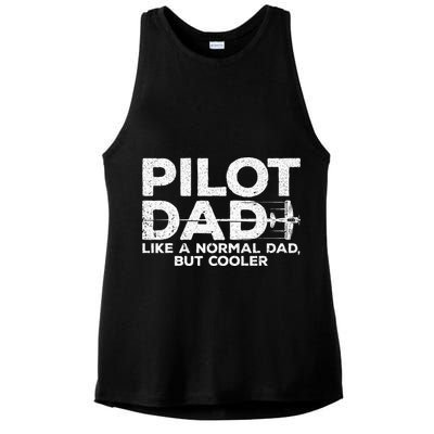 Funny Pilot Art For Dad Men Aviation Airplane Aircraft Pilot Ladies PosiCharge Tri-Blend Wicking Tank