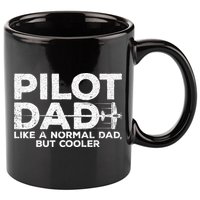 Funny Pilot Art For Dad Men Aviation Airplane Aircraft Pilot 11oz C Handle Ceramic Mug
