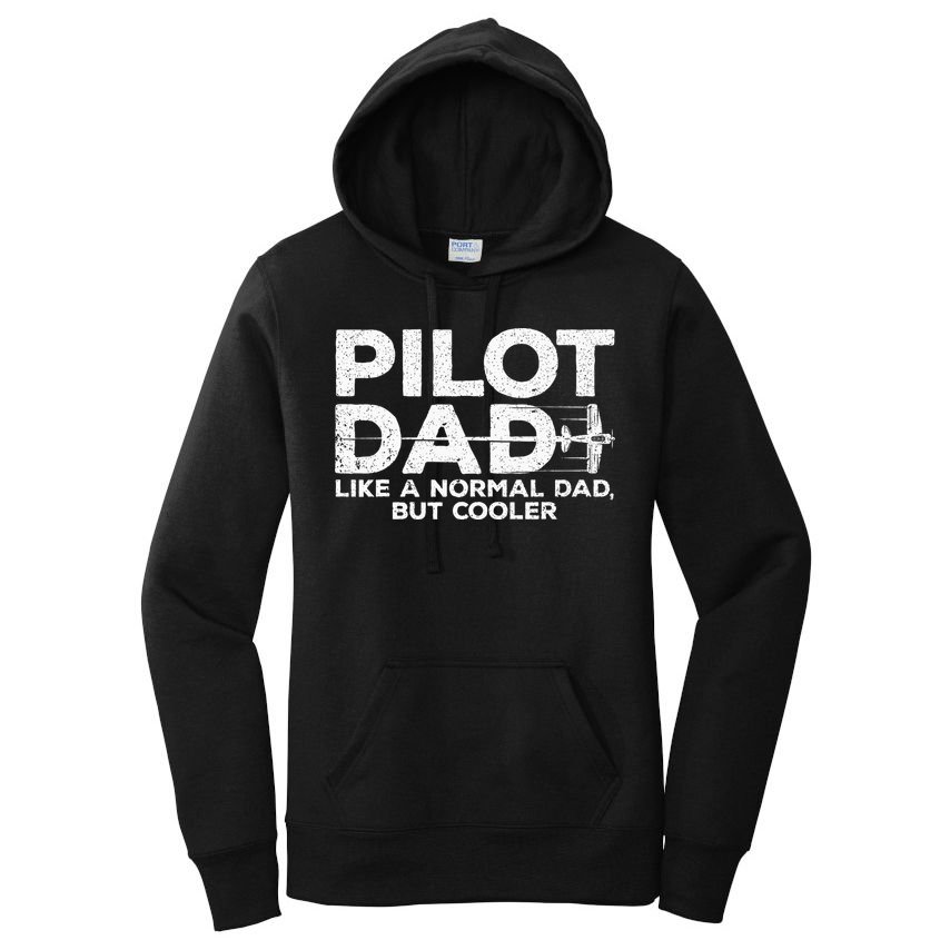 Funny Pilot Art For Dad Men Aviation Airplane Aircraft Pilot Women's Pullover Hoodie