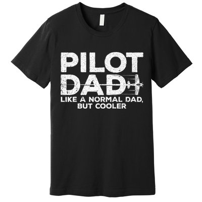 Funny Pilot Art For Dad Men Aviation Airplane Aircraft Pilot Premium T-Shirt