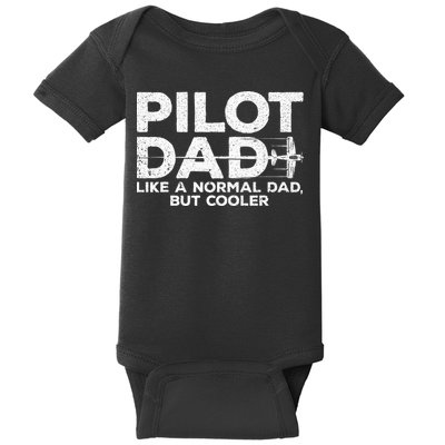 Funny Pilot Art For Dad Men Aviation Airplane Aircraft Pilot Baby Bodysuit