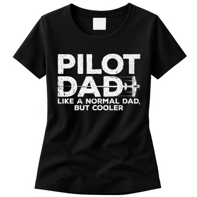 Funny Pilot Art For Dad Men Aviation Airplane Aircraft Pilot Womens T-Shirt