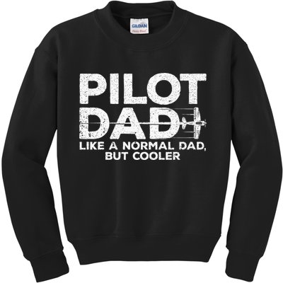 Funny Pilot Art For Dad Men Aviation Airplane Aircraft Pilot Kids Sweatshirt