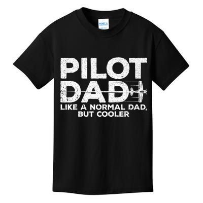 Funny Pilot Art For Dad Men Aviation Airplane Aircraft Pilot Kids T-Shirt