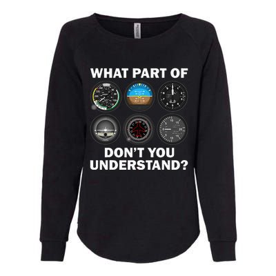 Funny Pilot Art Men Women Aviation Airline Pilot Instruments Womens California Wash Sweatshirt