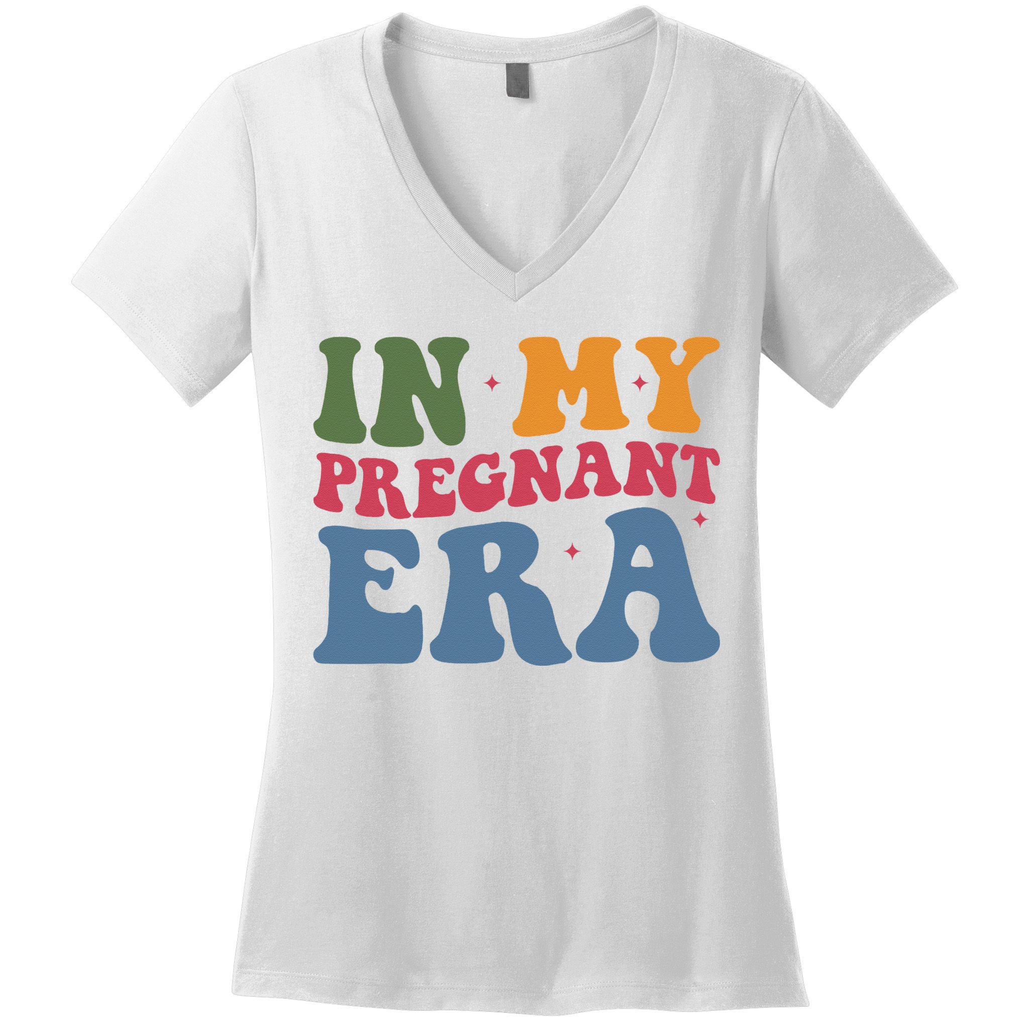 Funny Pregnancy Announcement In My Pregnant Era Pregnancy Women's V-Neck T-Shirt