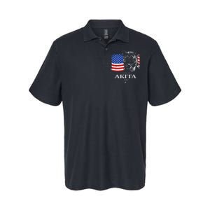 Funny Proud Akita Dad American Flag Patriotic Dog Gift Softstyle Adult Sport Polo