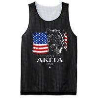 Funny Proud Akita Dad American Flag Patriotic Dog Gift Mesh Reversible Basketball Jersey Tank