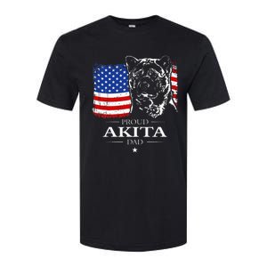 Funny Proud Akita Dad American Flag Patriotic Dog Gift Softstyle CVC T-Shirt