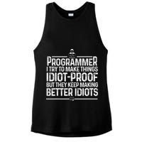 Funny Programmer Art Women Computer Coder Programming Ladies PosiCharge Tri-Blend Wicking Tank