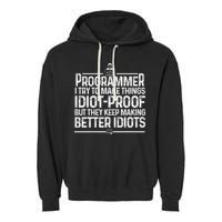 Funny Programmer Art Women Computer Coder Programming Garment-Dyed Fleece Hoodie
