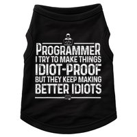 Funny Programmer Art Women Computer Coder Programming Doggie Tank