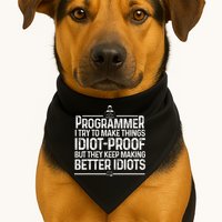 Funny Programmer Art Women Computer Coder Programming USA-Made Doggie Bandana