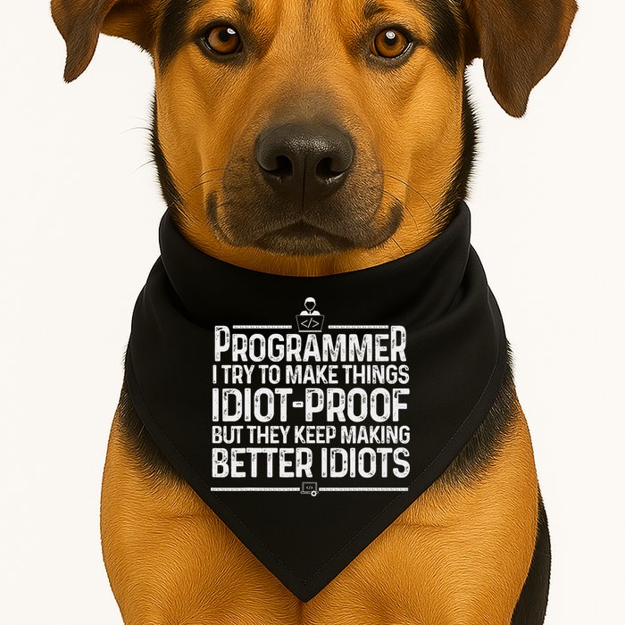 Funny Programmer Art Women Computer Coder Programming USA-Made Doggie Bandana