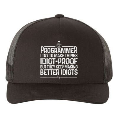 Funny Programmer Art Women Computer Coder Programming Yupoong Adult 5-Panel Trucker Hat
