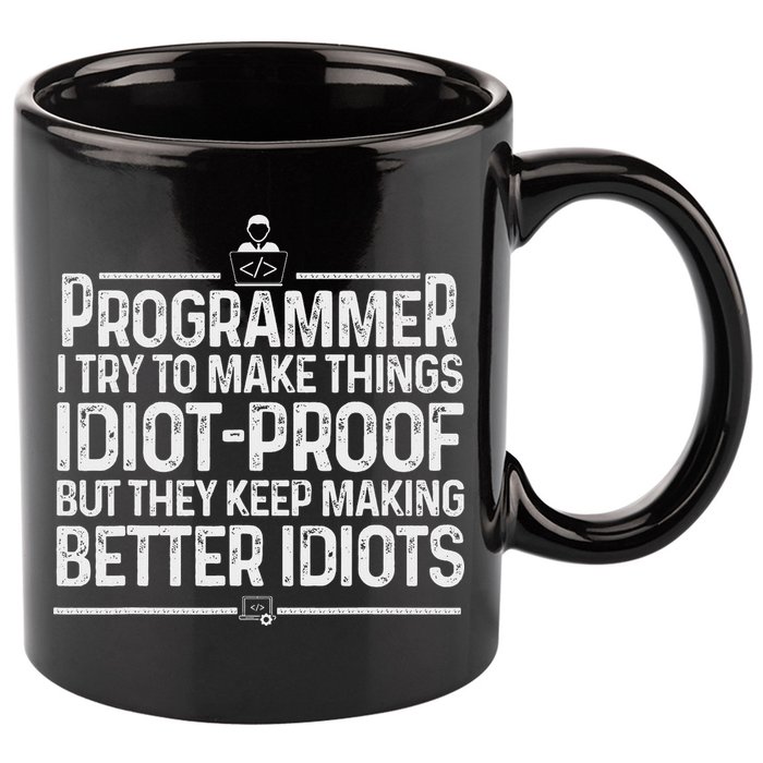 Funny Programmer Art Women Computer Coder Programming 11oz C Handle Ceramic Mug