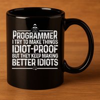 Funny Programmer Art Women Computer Coder Programming 11oz C Handle Ceramic Mug