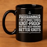 Funny Programmer Art Women Computer Coder Programming 11oz C Handle Ceramic Mug