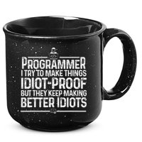 Funny Programmer Art Women Computer Coder Programming 15oz Campfire Ceramic Mug