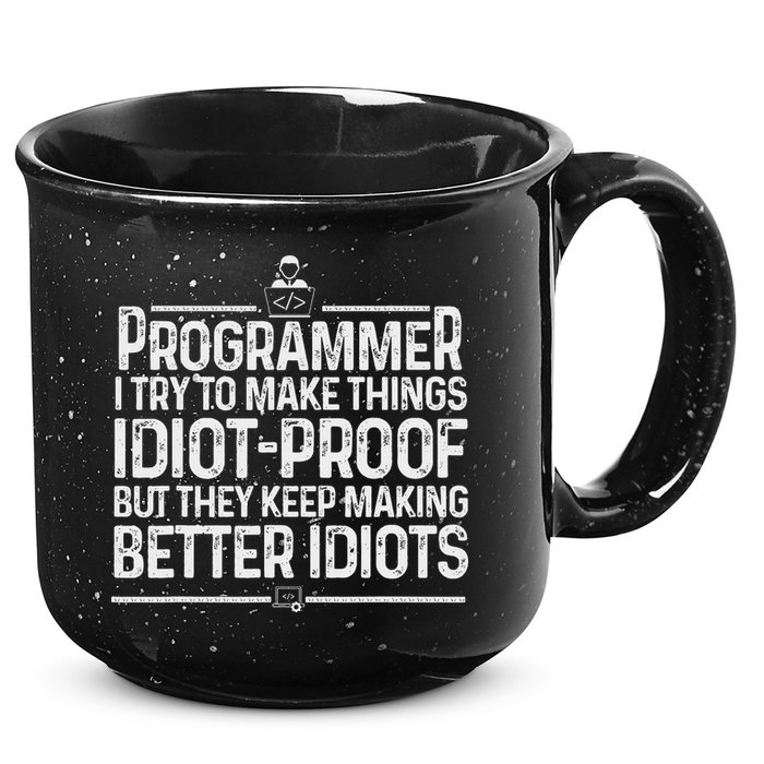 Funny Programmer Art Women Computer Coder Programming 15oz Campfire Ceramic Mug