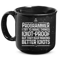 Funny Programmer Art Women Computer Coder Programming 15oz Campfire Ceramic Mug