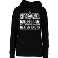 Funny Programmer Art Women Computer Coder Programming Womens Funnel Neck Pullover Hood