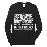 Funny Programmer Art Women Computer Coder Programming Tall Long Sleeve T-Shirt
