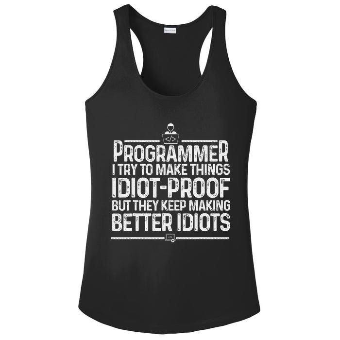 Funny Programmer Art Women Computer Coder Programming Ladies PosiCharge Competitor Racerback Tank
