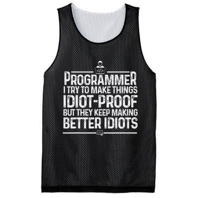 Funny Programmer Art Women Computer Coder Programming Mesh Reversible Basketball Jersey Tank