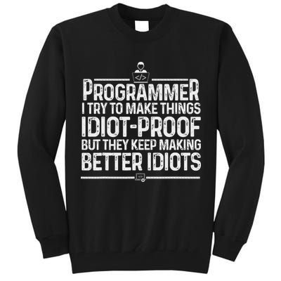 Funny Programmer Art Women Computer Coder Programming Tall Sweatshirt