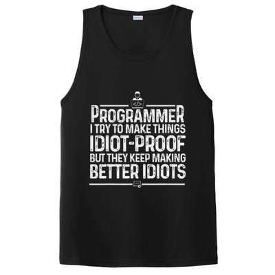 Funny Programmer Art Women Computer Coder Programming PosiCharge Competitor Tank