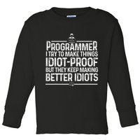 Funny Programmer Art Women Computer Coder Programming Toddler Long Sleeve Shirt