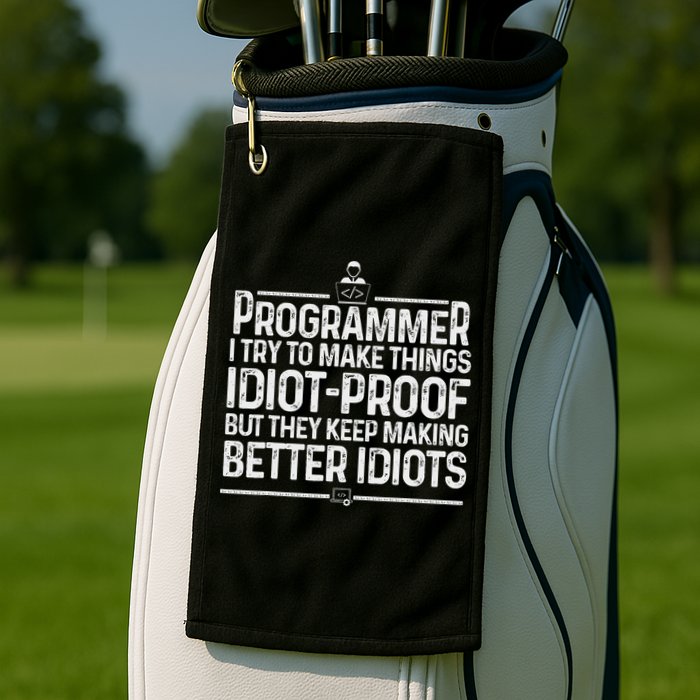 Funny Programmer Art Women Computer Coder Programming Golf Towel