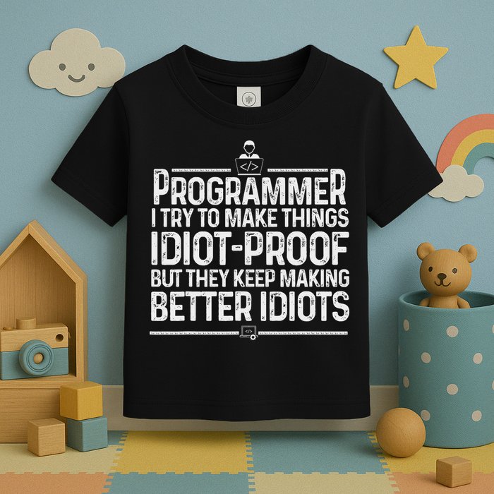 Funny Programmer Art Women Computer Coder Programming Toddler T-Shirt