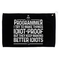 Funny Programmer Art Women Computer Coder Programming Grommeted Golf Towel