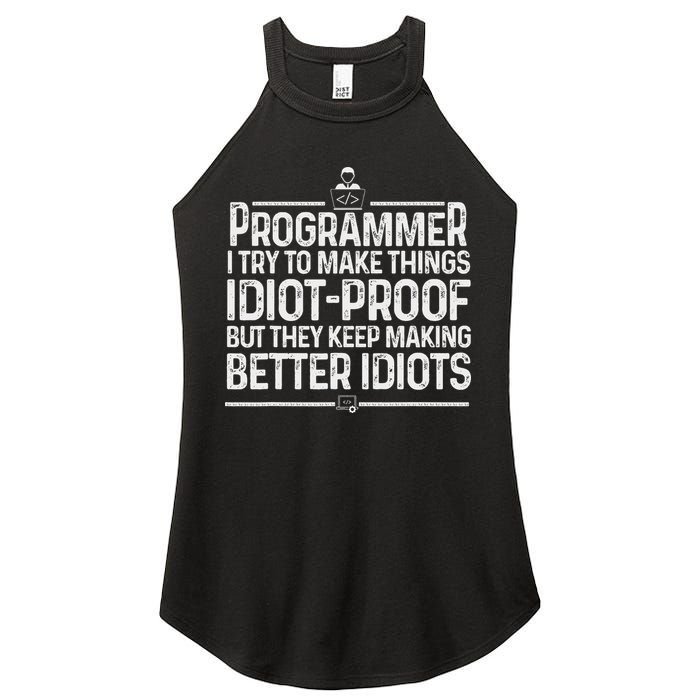 Funny Programmer Art Women Computer Coder Programming Women's Perfect Tri Rocker Tank