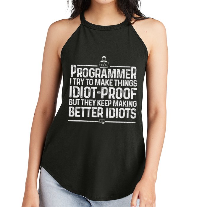 Funny Programmer Art Women Computer Coder Programming Women's Perfect Tri Rocker Tank