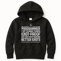 Funny Programmer Art Women Computer Coder Programming Kids Hoodie