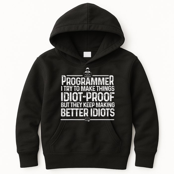 Funny Programmer Art Women Computer Coder Programming Kids Hoodie
