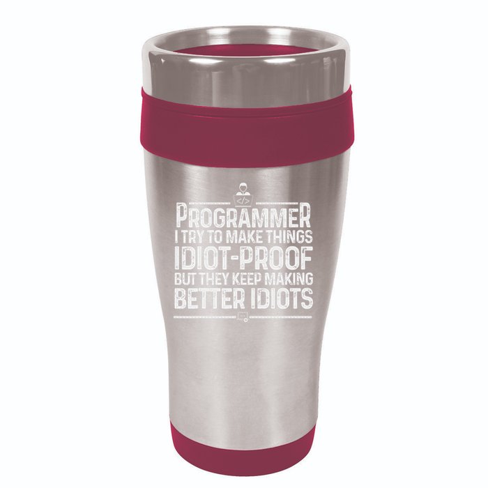 Funny Programmer Art Women Computer Coder Programming 16oz Travel Tumbler