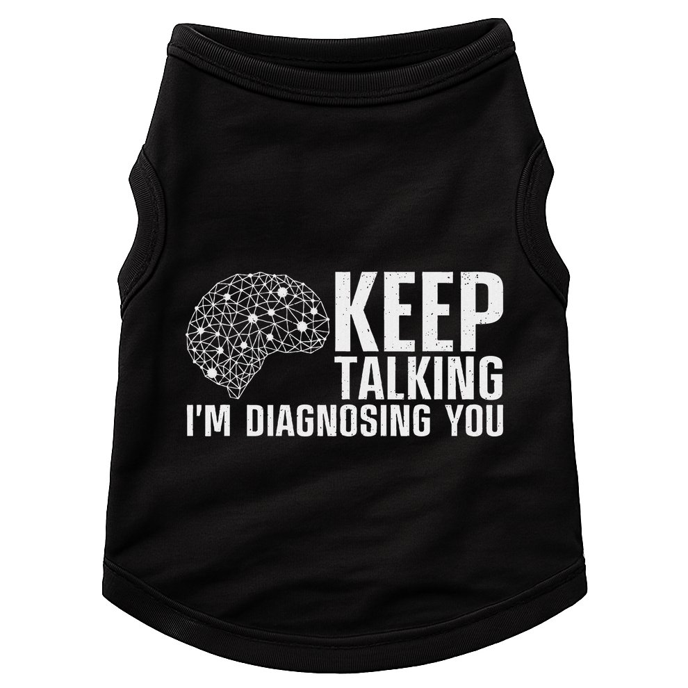 Funny Psychologist Art For Women Psychology Graduation Doggie Tank