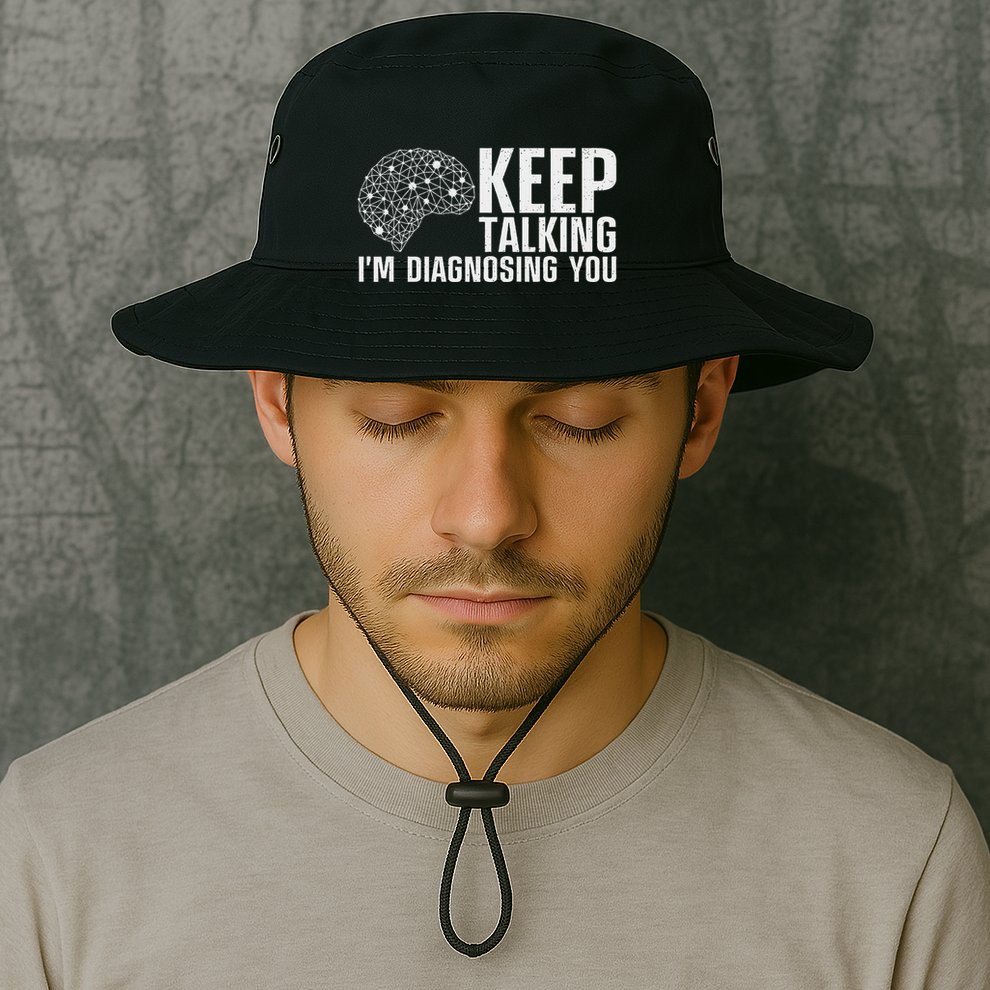 Funny Psychologist Art For Women Psychology Graduation Bucket Hat