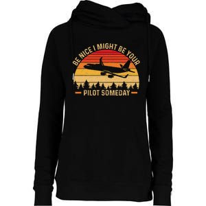 Funny Pilot Art For Women Aviation Airplane Pilot Womens Funnel Neck Pullover Hood