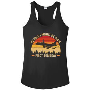 Funny Pilot Art For Women Aviation Airplane Pilot Ladies PosiCharge Competitor Racerback Tank