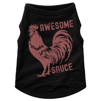Funny Pets Awesome Sauce With Picture Of Rooster Doggie Tank