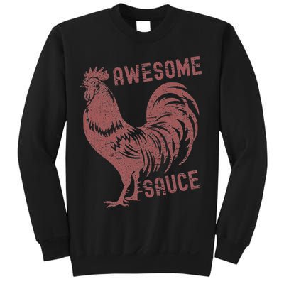 Funny Pets Awesome Sauce With Picture Of Rooster Sweatshirt