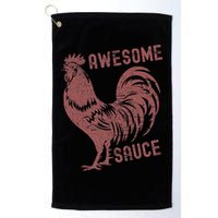 Funny Pets Awesome Sauce With Picture Of Rooster Golf Towel